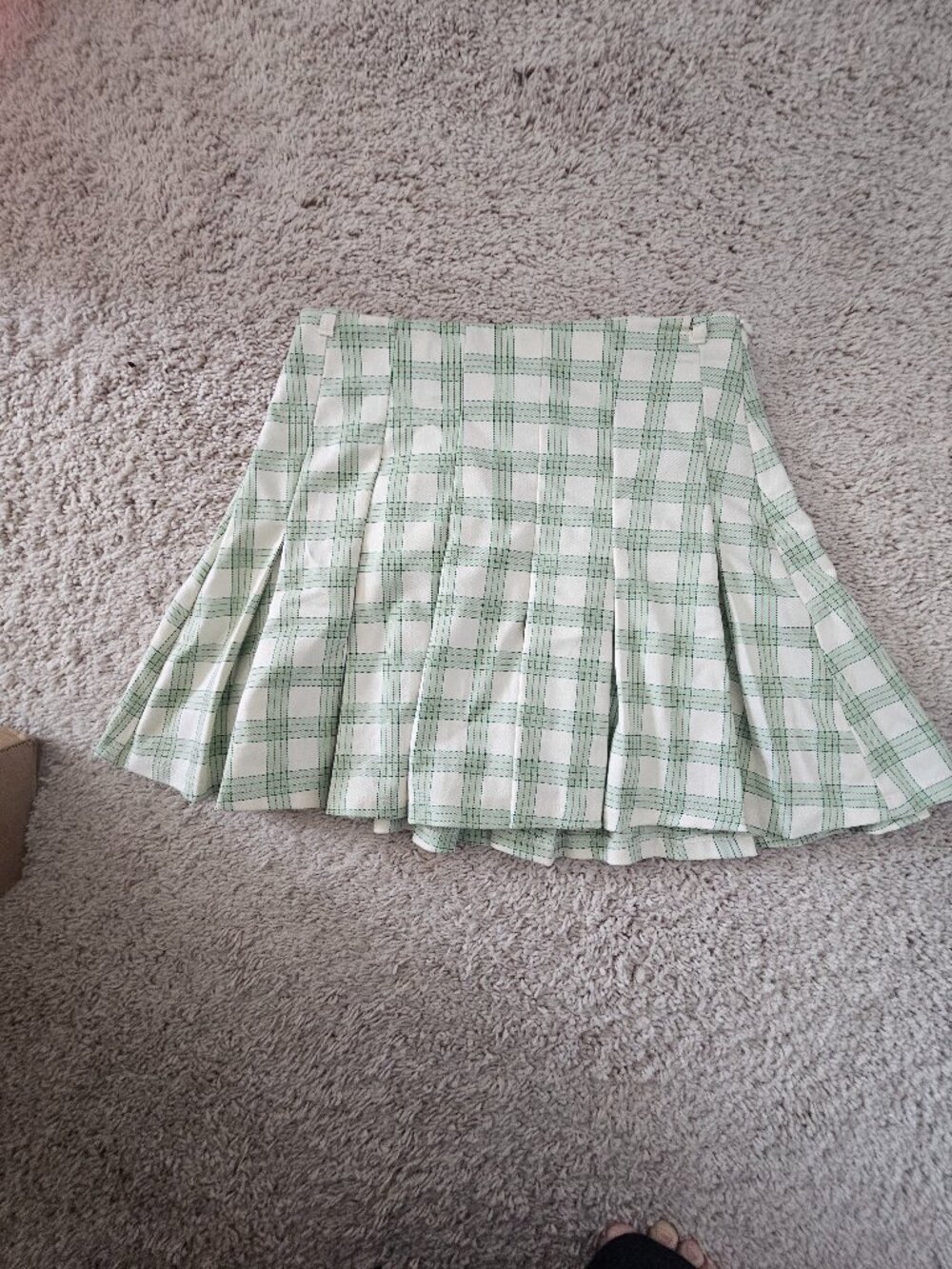NWT Bershka Green Plaid Mini Skirt - size S